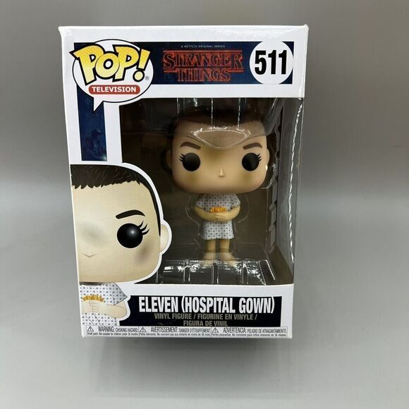 Funko Pop! Television: Stranger Things: Eleven (Hospital Gown) #511 Vinyl W Case - Picture 1 of 8
